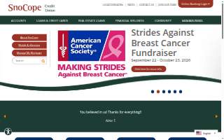 SnoCope Credit Union website