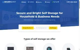SecureSpace Self Storage Lakewood website