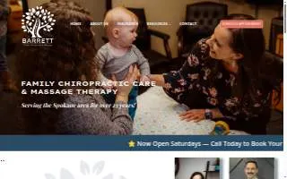 Barrett Family Chiropractic and Massage website