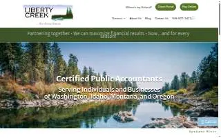 Liberty Creek Financial Services website