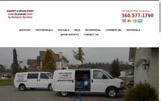 Hansen's Carpet & Upholstery Cleaning website