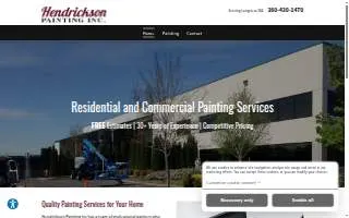 Hendrickson Painting Inc. of Longview website