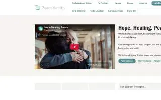 PeaceHealth Longview Obstetrics and Gynecology Clinic website