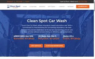 Clean Spot Car Wash website