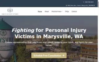 Marysville Injury Attorney website