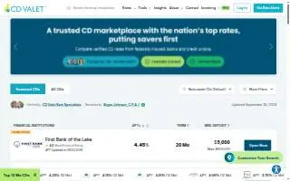 CD Valet website