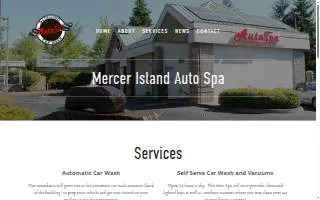 Mercer Island Auto Spa website
