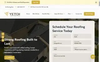 Yetch Roofing website