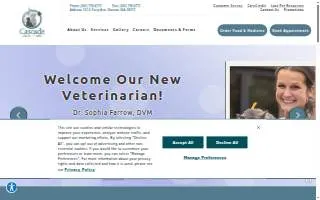 Cascade Animal Clinic of Monroe website