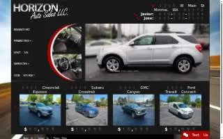 Horizon Auto Sales, LLC website