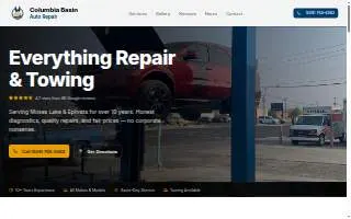Columbia Basin Auto Repair, LLC website