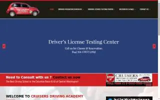 Cruisers Driving Academy of Moses Lake website