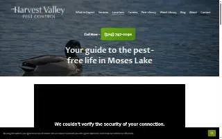 Harvest Valley Pest Control of Moses Lake website