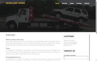 Moses Lake Towing website