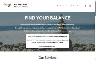 Balance Point Physical Therapy of Mount Vernon website