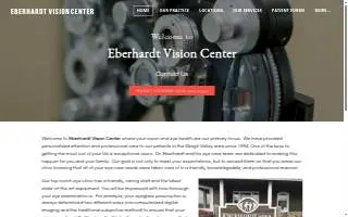 Eberhardt Vision Center website
