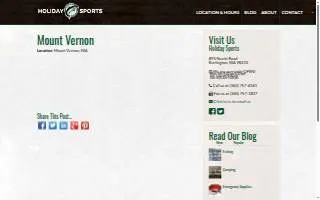 Holiday Sports website