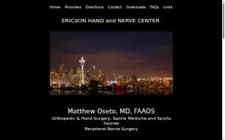 Ericson Hand Center website