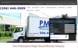PMC Moving LLC of Mountlake Terrace website
