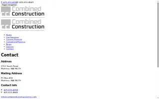 Combined Construction website