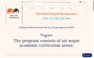 New Life Montessori website