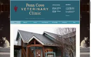 Penn Cove Veterinary Clinic website