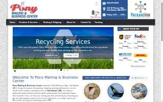 Pony Mailing & Business Center website