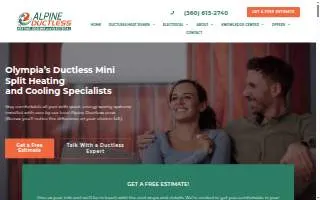 Alpine Ductless Heating, Cooling and Electrical website