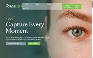 Cascade Eye & Skin Centers, PC of Olympia website
