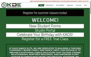 Kaos Dance Elite website