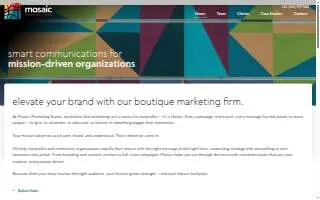Mosaic Marketing Studio of Olympia website
