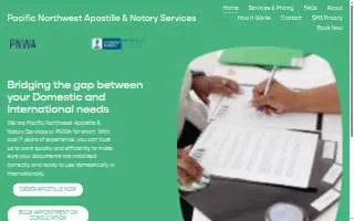 PNW Apostille & Notary Services - Olympia website