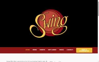 Swing Wine Bar website