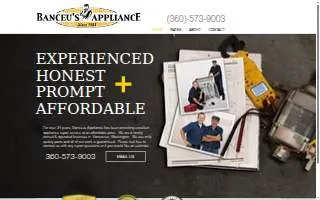 Banceu's Appliance of Orchards website