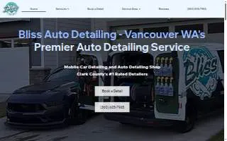 Bliss Auto Detailing website