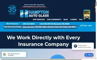 Hampton Auto Glass of Orchards website