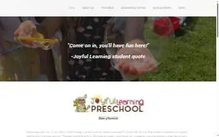 Joyful Learning Preschool website