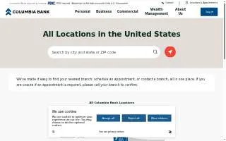 Columbia Bank of Othello website