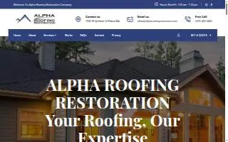 Alpha Roofing Restoration website