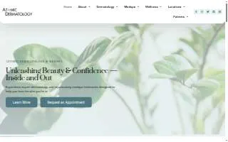Atomic Dermatology & Medspa website