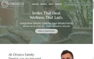 Orozco Family Dental website