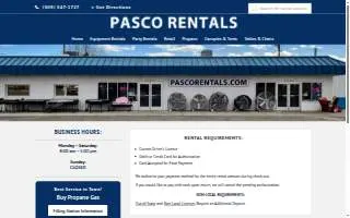 Pasco Rentals website