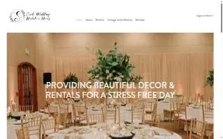 Sash Weddings Rentals & Decor website
