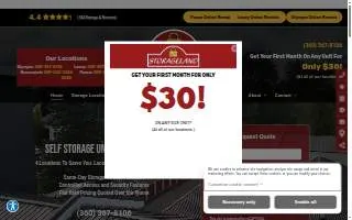 Storageland LLC of Pasco website