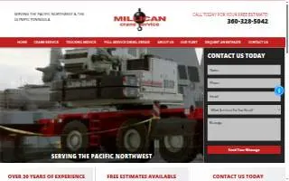 Millican Crane Services website