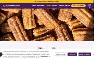 Insomnia Cookies of Pullman website