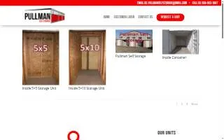 Pullman Self Storage website