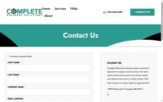 Complete Business Solutions website