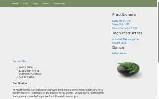Health Within of Redmond website