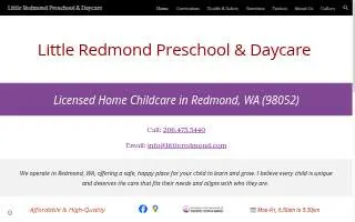 Little Redmond Daycare website
